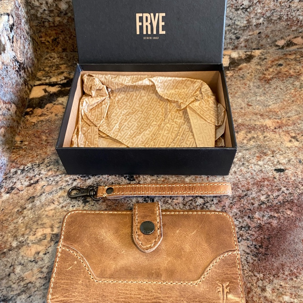 Frye Brown Leather Card Holder